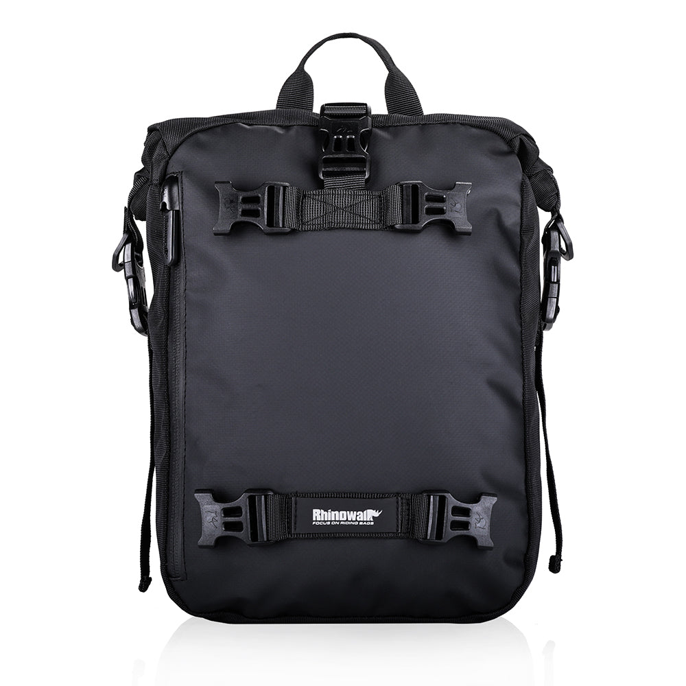 Motorbike Pannier Bag 10L made by Rhinowalk is a multiple use bag that can be used as a fuel tank bag, a pannier bag or a backpack