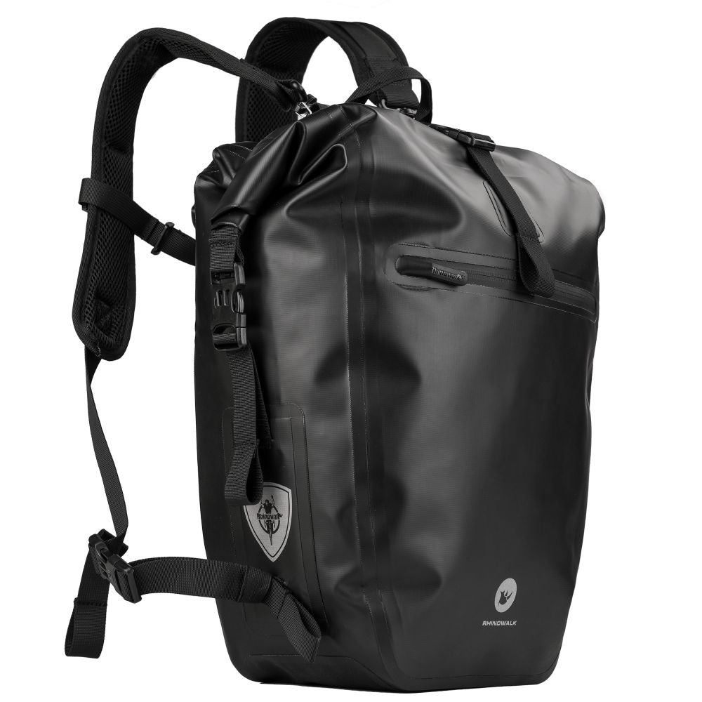 Bike Pannier Bag 27L made by Rhinowalk. The main body of the bag has a large capacity, with ample built-in compartments.