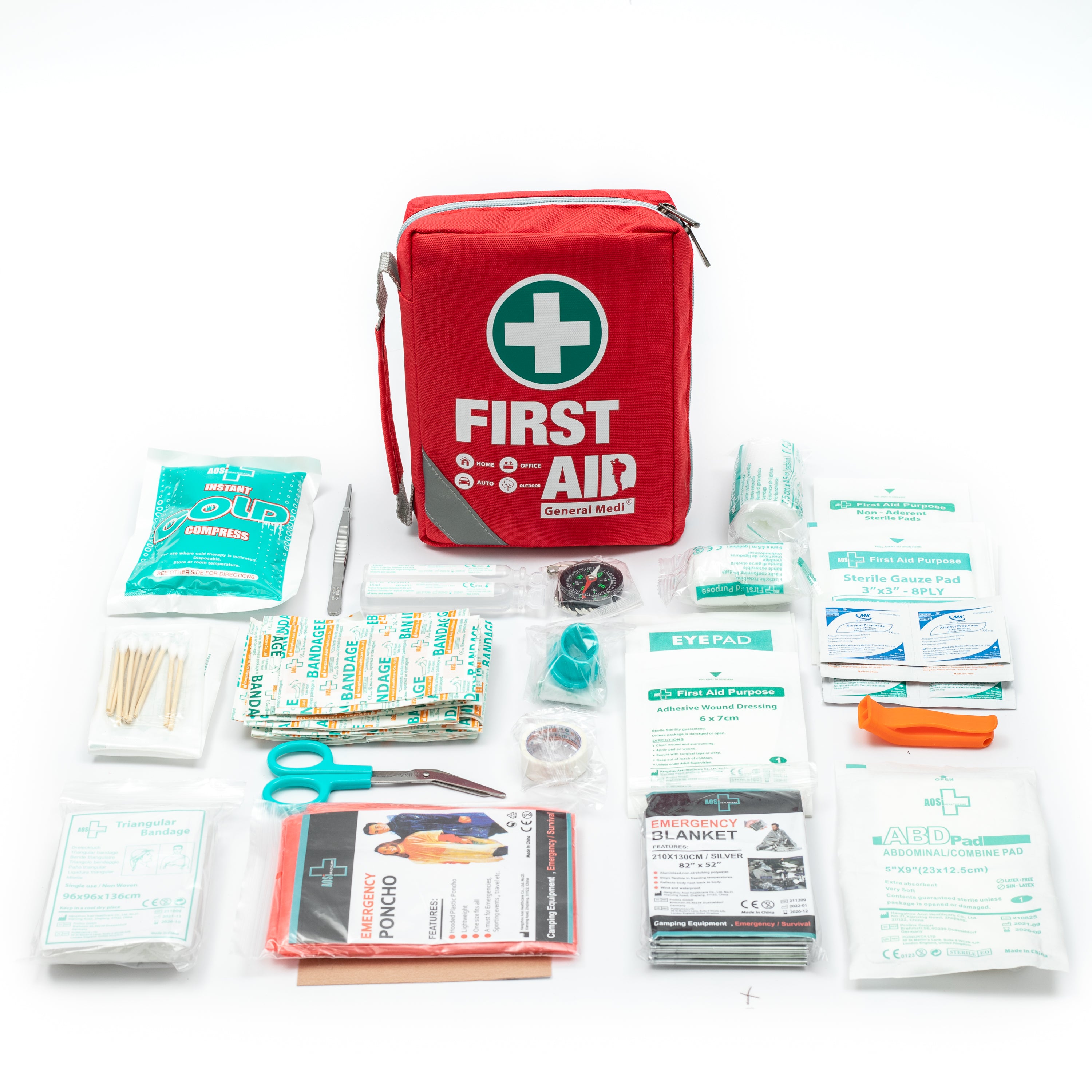 Small, Compact Travel First Aid Kit.