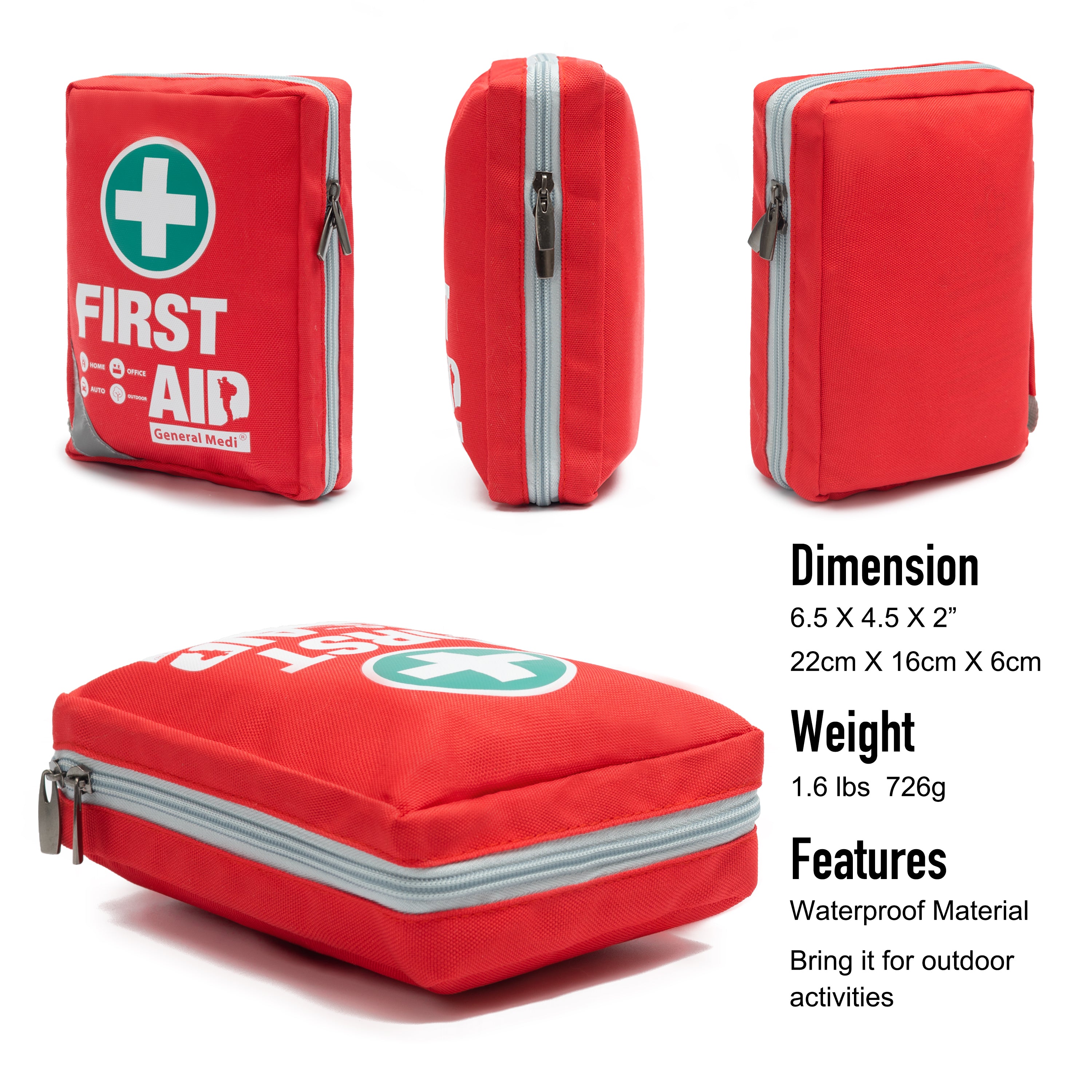 Small, Compact Travel First Aid Kit.