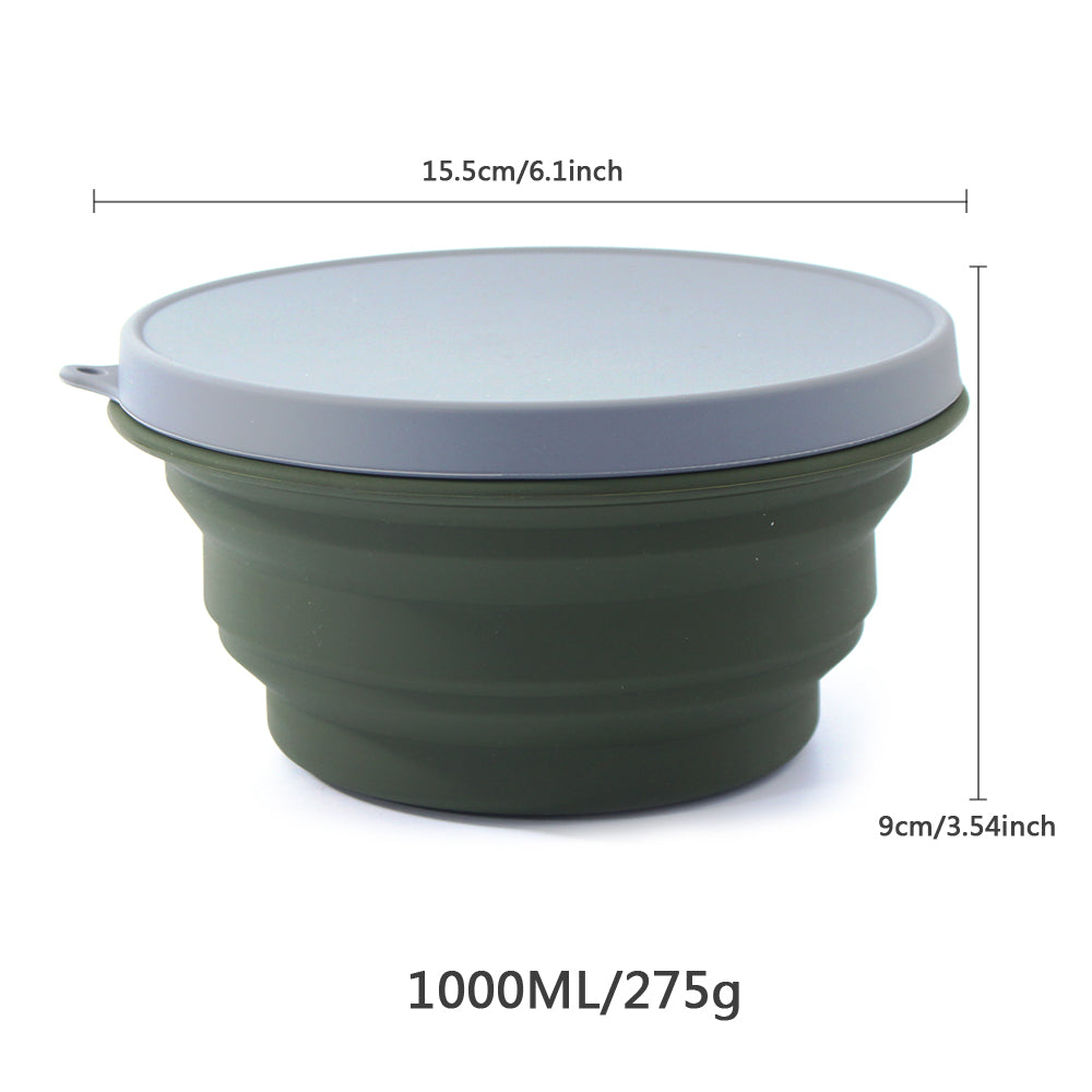 Portable Silicone Foldable Camping Pot set