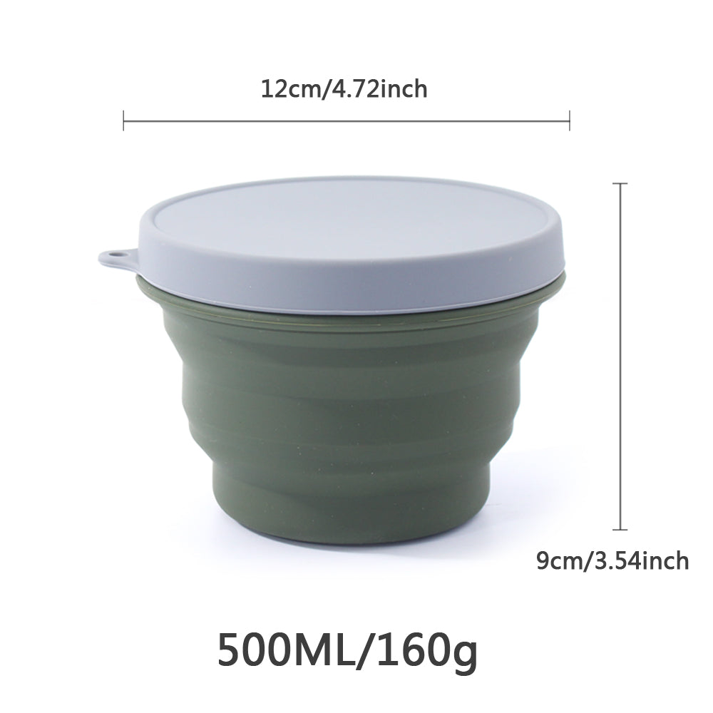 Portable Silicone Foldable Camping Pot set