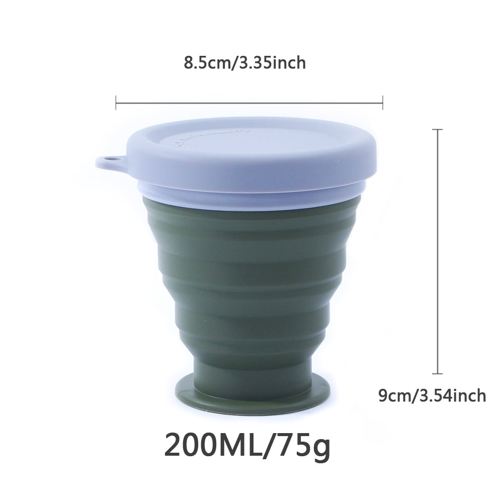 Portable Silicone Foldable Camping Pot set