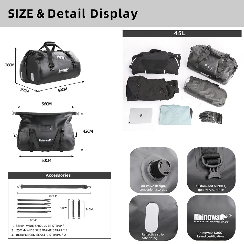 Motorbike Tail Bag 45L