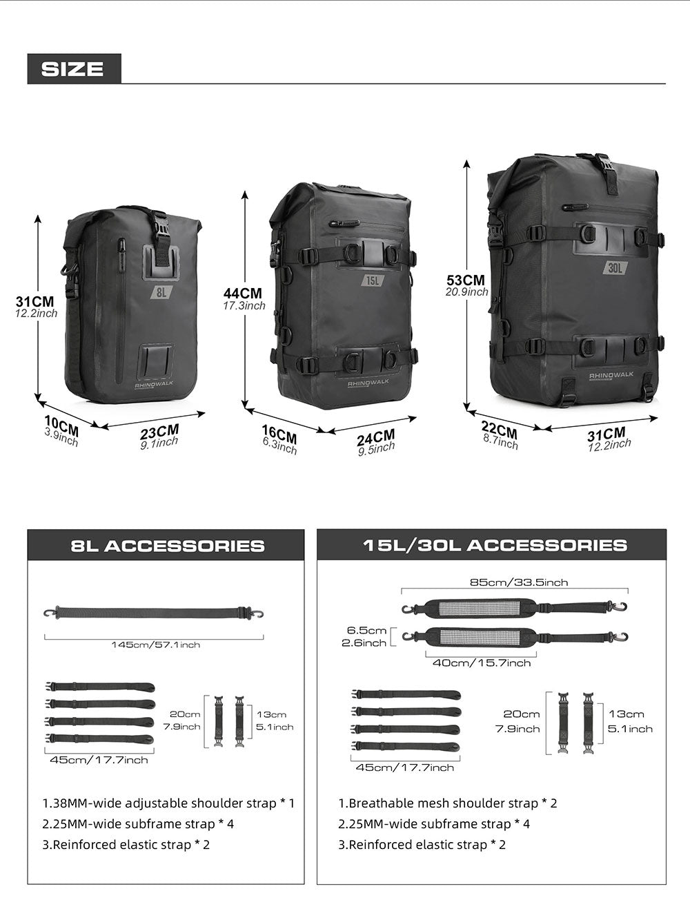 Motorbike Motopack/Pannier 8L