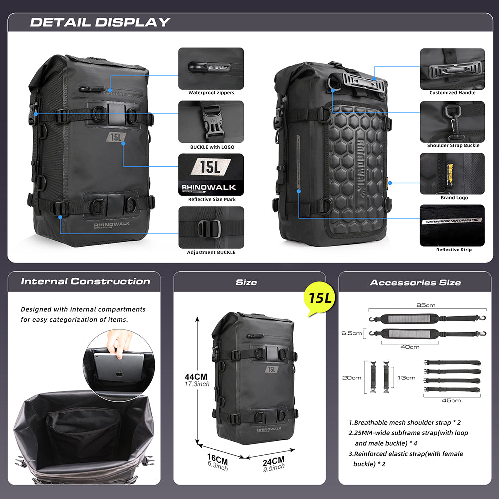 Motorbike Motopack/Pannier 15L