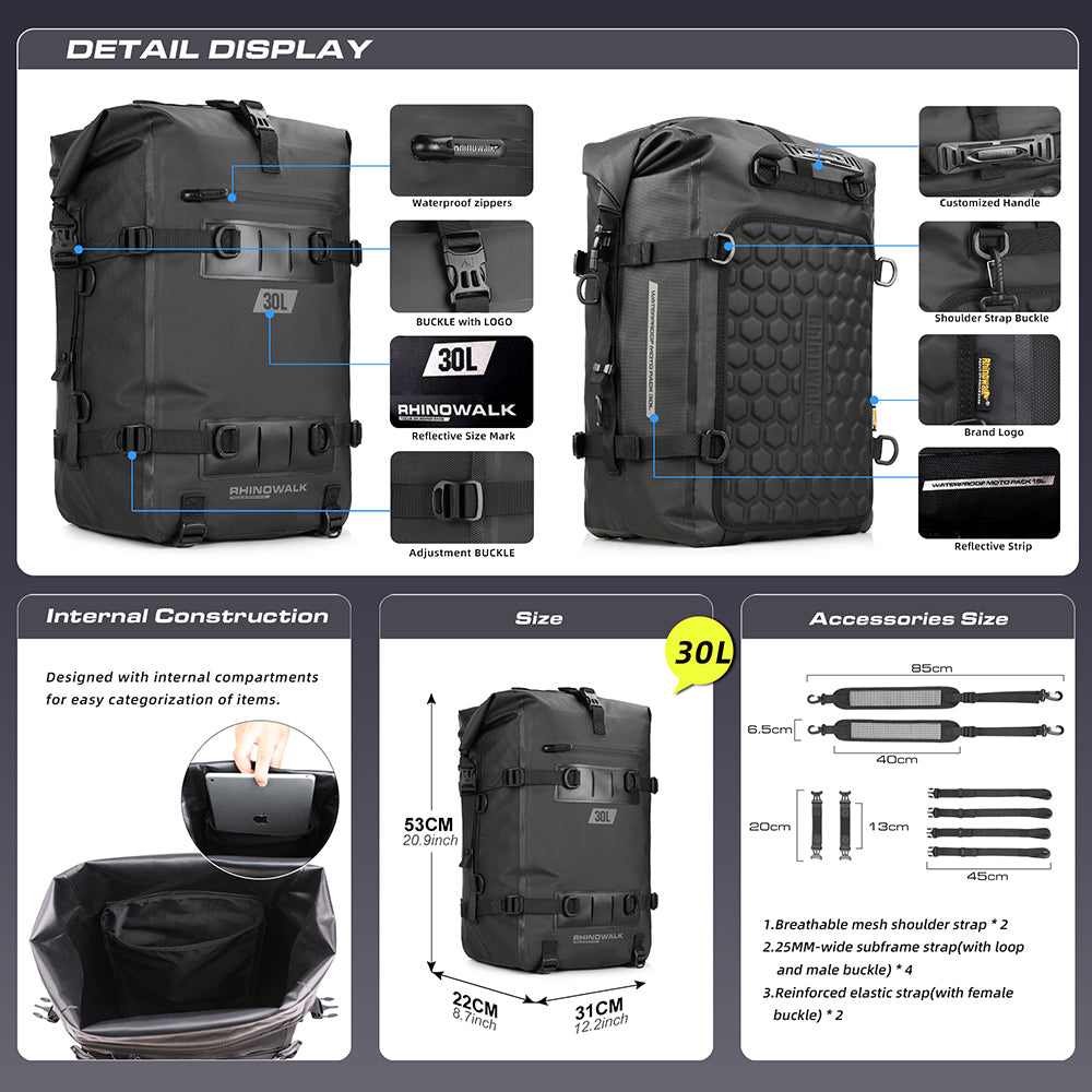 Motorbike Motopack/Pannier 30L