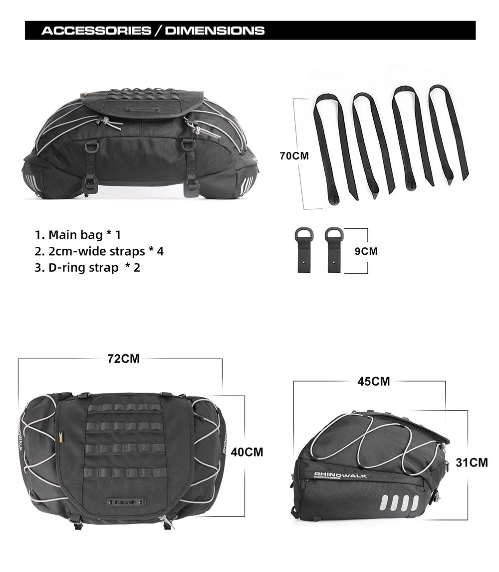 Motorbike Tail Bag 35L-50L