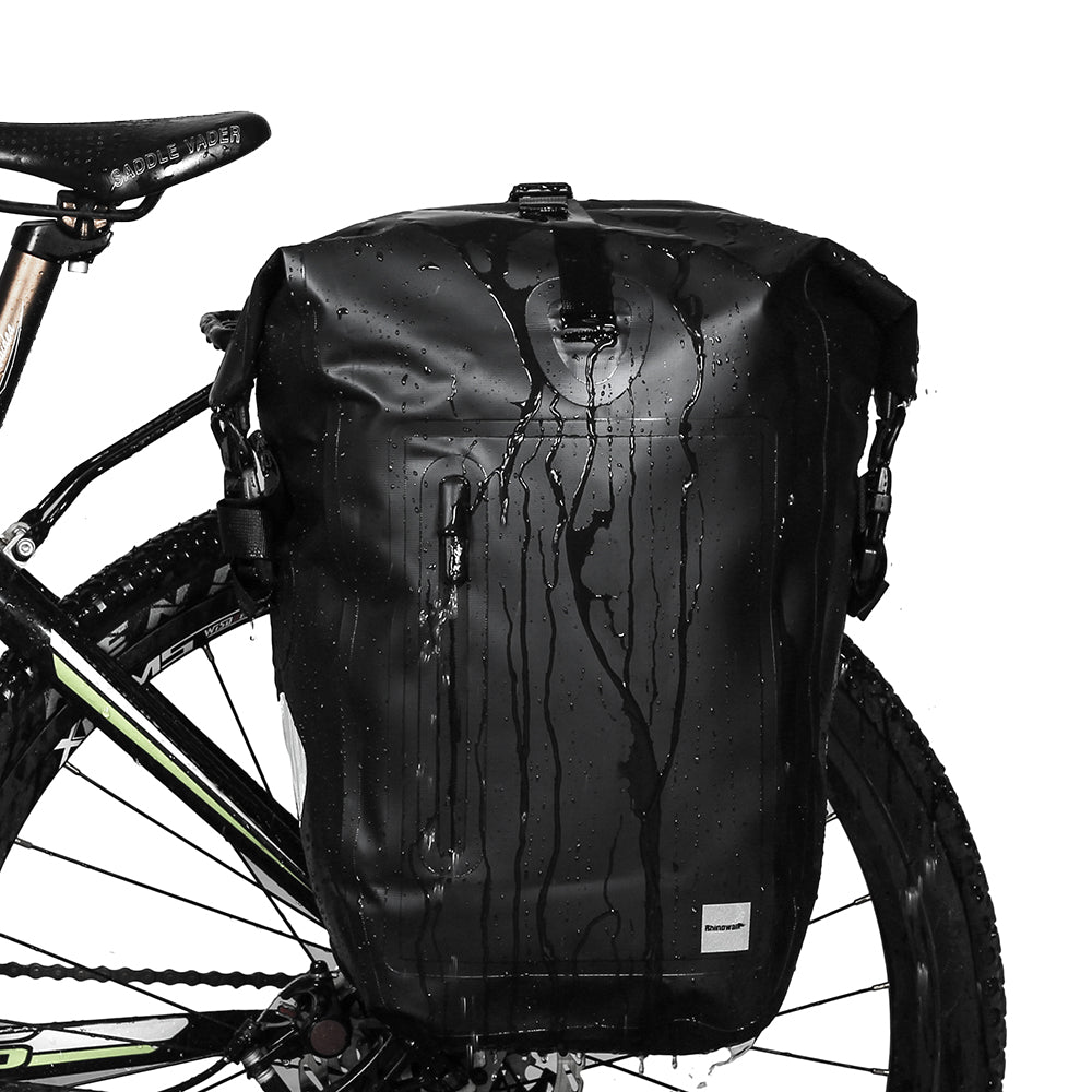 Bike Pannier Bag 25L made by Rhinowalk. Polyester with waterproof PVC coating on both sides