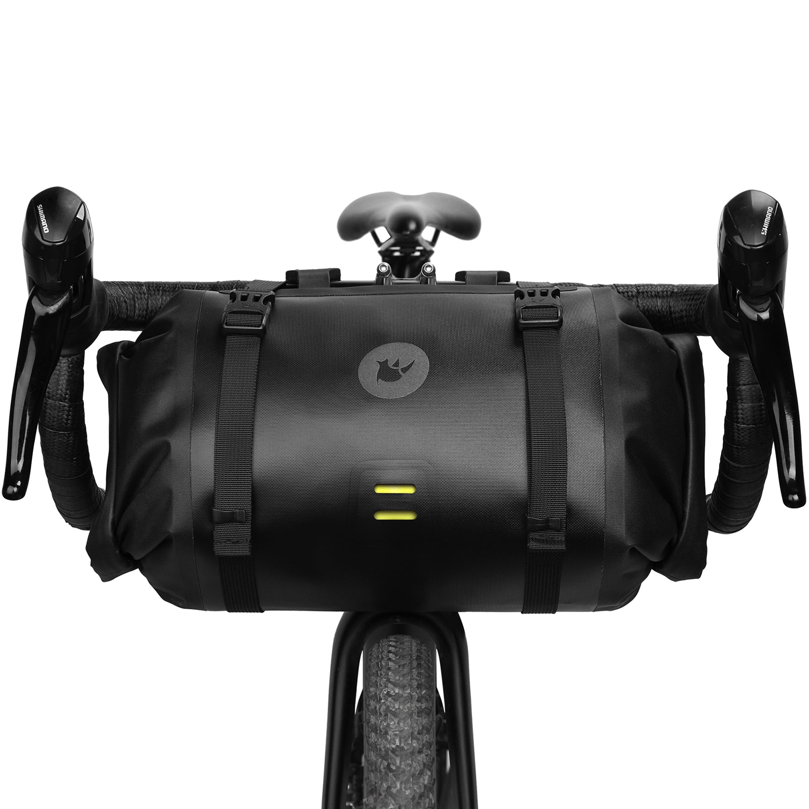 Bike Handlebar Bags made by Rhinowalk from 840D nylon with TPU two sides coating. 4L and 8L